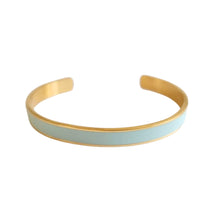 Load image into Gallery viewer, Cuff Bangle in Aqua, Pink or White - 24k Gold Plated

