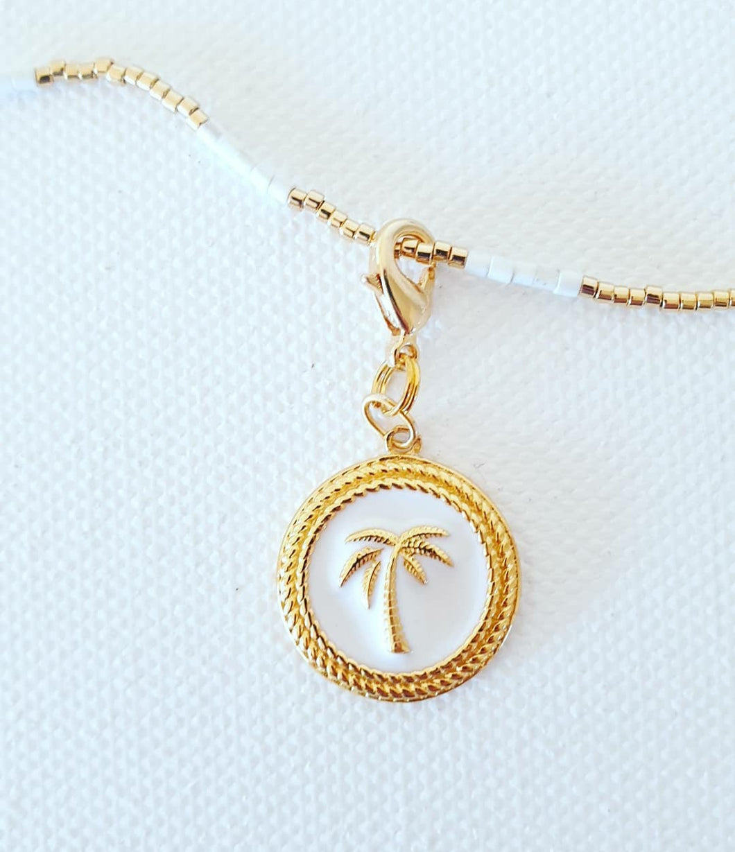 Club Tropicana Pendant with Detachable Lobster Clasp - 24k Gold Plated