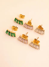 Load image into Gallery viewer, San Andres Pink, Emerald or White Fanned Stud Earrings
