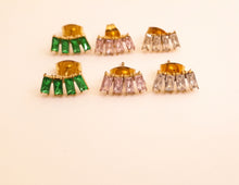 Load image into Gallery viewer, San Andres Pink, Emerald or White Fanned Stud Earrings
