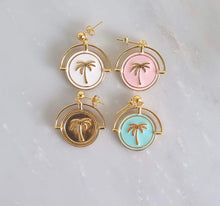 Load image into Gallery viewer, Zen White Costa Rica Earrings - 24k Gold Plated
