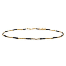 Load image into Gallery viewer, The Black and Gold Beaded Choker
